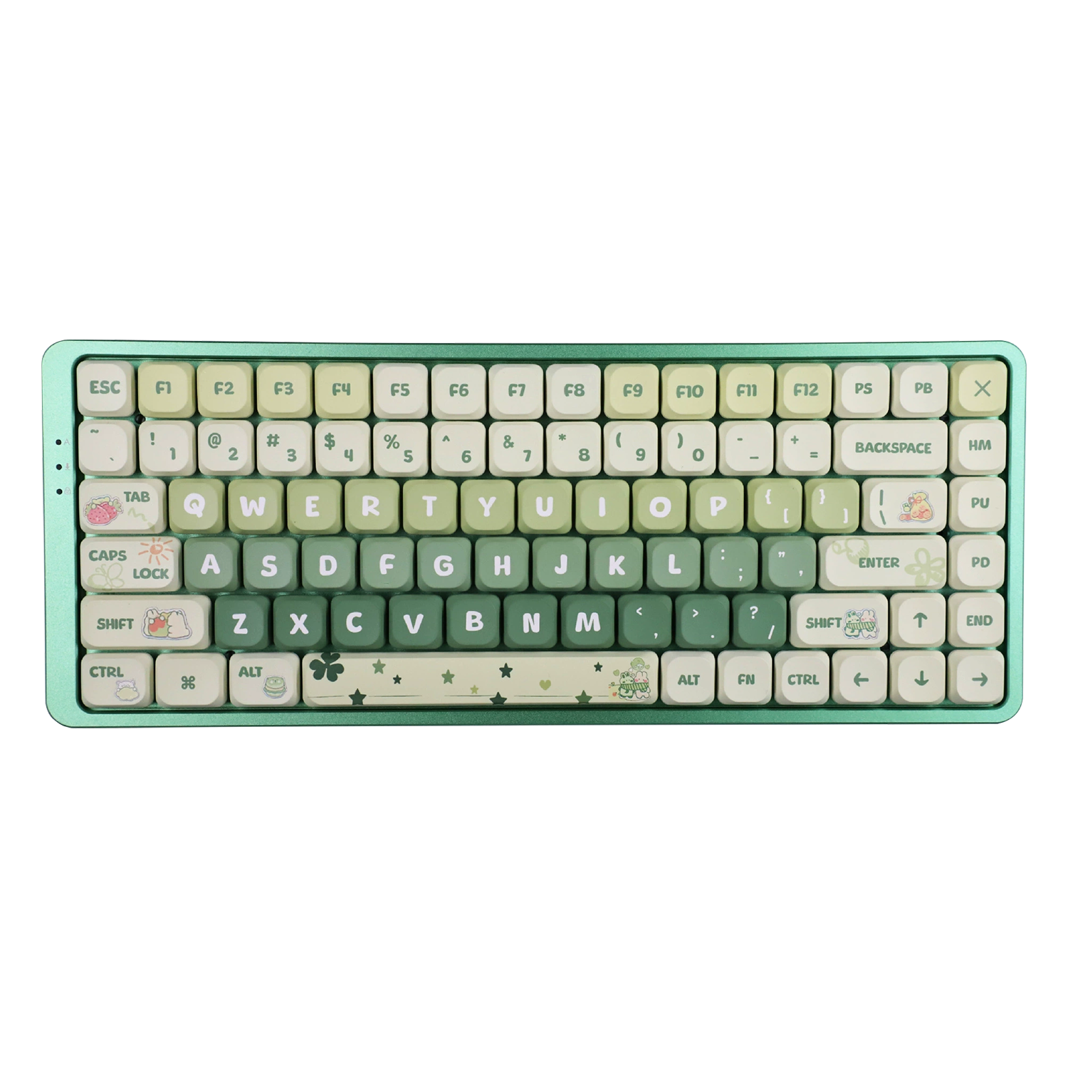 Light Green Themed Low-Profile Keycaps
